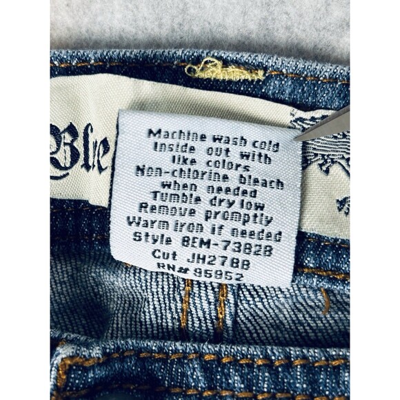 Blue Epic Women’s Jeans Denim - Wide Leg Flare Boho Hippie Dark Wash Size 6 - Picture 5 of 13